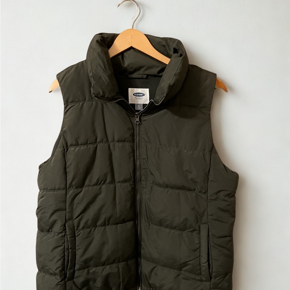Old Navy Dark Green Quilted Vest